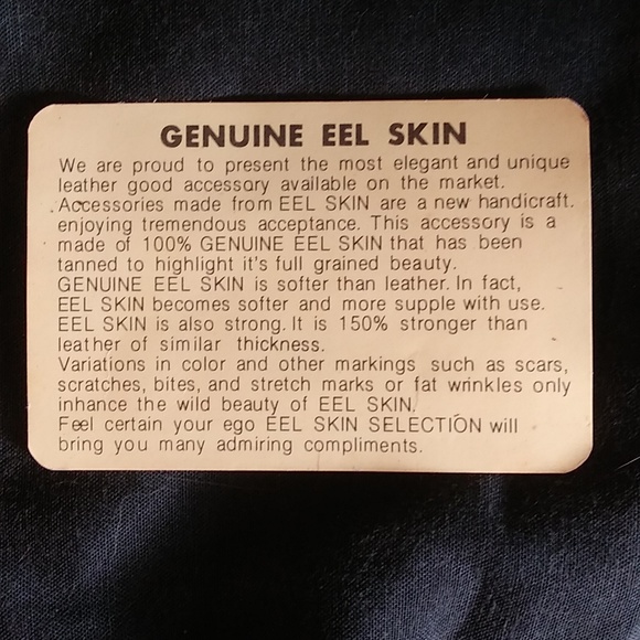 Mens Eel Skin Wallets (2) Different Styles.Unused. - Picture 8 of 10